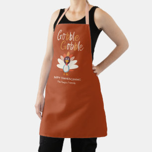 Gobble Gobble Thanksgiving Turkey Dinner Apron
