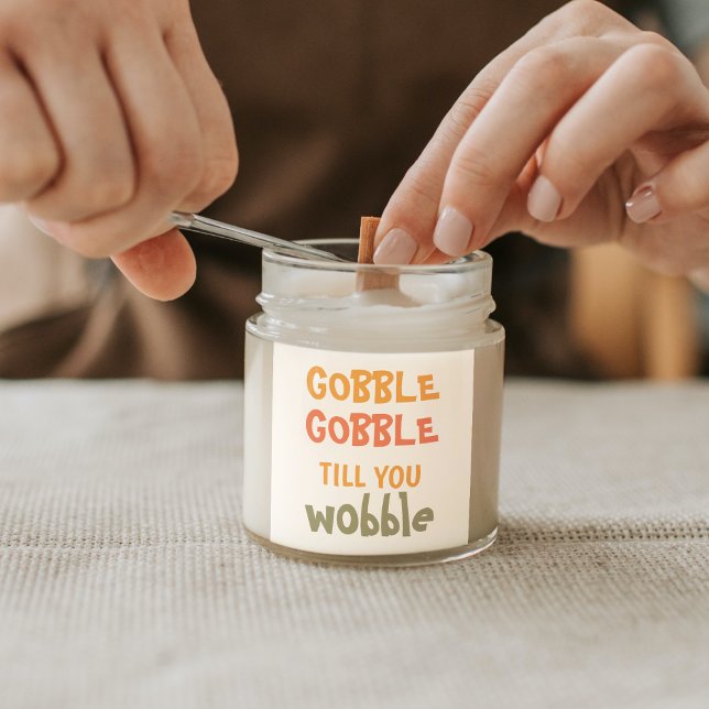 Gobble Gobble Till You Wobble | Thanksgiving Square Sticker (Creator Uploaded)