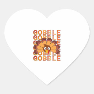 Gobble gobble turkey t-shirt, fall, autumn tee Ess Heart Sticker