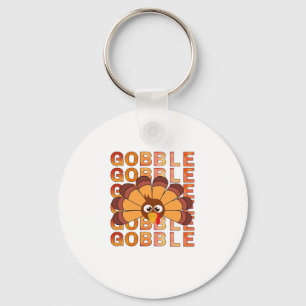 Gobble gobble turkey t-shirt, fall, autumn tee Ess Key Ring