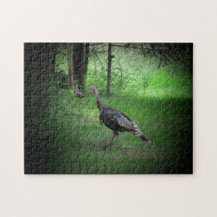 Gobble on the lawn jigsaw puzzle