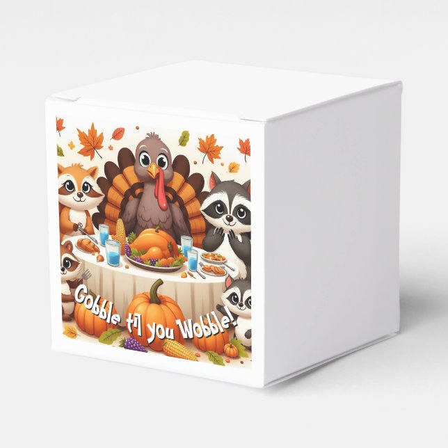 Gobble til we Wobble Favour Box (Front Side)