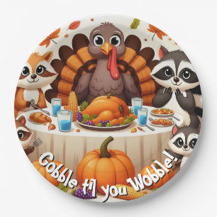 Gobble til we Wobble Paper Plate