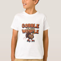 Gobble 'Til You Wobble Turkey on Roller Skates