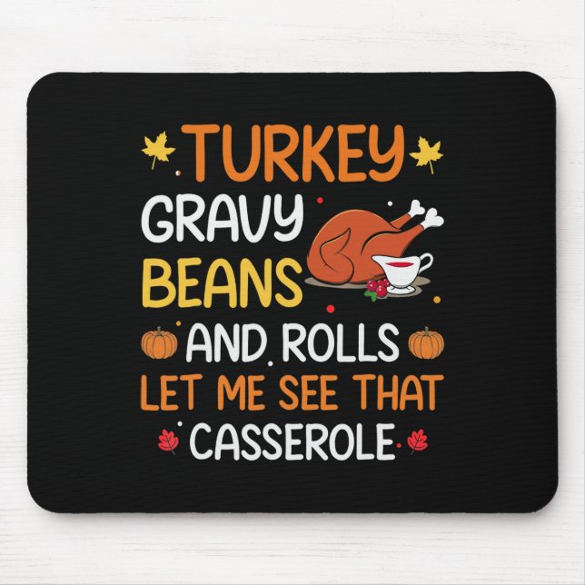 Gobble Til You Wobble Turkey Pilgrim Boys Men Than Mouse Mat (Front)