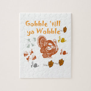 GOBBLE TILL YA WOBBLE PATTERN 2 JIGSAW PUZZLE