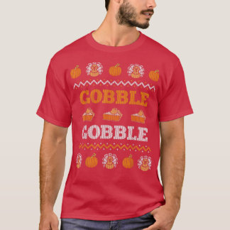 Gobble Turkey Meal Ugly Christmas Sweater Funny Th