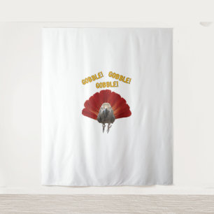 Gobble! Turkey Thanksgiving African Grey Parrot Tapestry