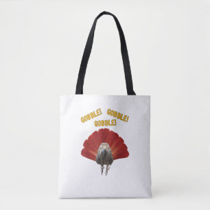 Gobble! Turkey Thanksgiving African Grey Parrot Tote Bag