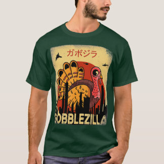 Gobblezilla Turkey Thanksgiving (4)  T-Shirt