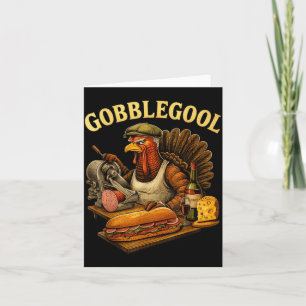 Gobbol Turkey Thanksgiving Card