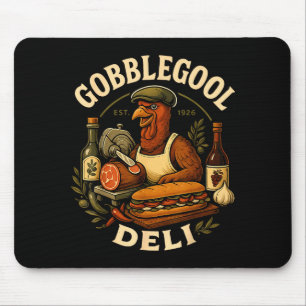 Gobbol Turkey Thanksgiving Italian Turkey Chef  Mouse Mat