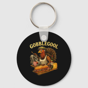 Gobbol Turkey Thanksgiving Key Ring