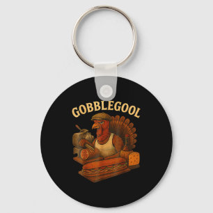 Gobbol Turkey Thanksgiving Key Ring
