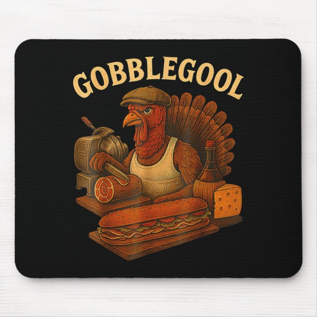 Gobbol Turkey Thanksgiving  Mouse Mat (Front)
