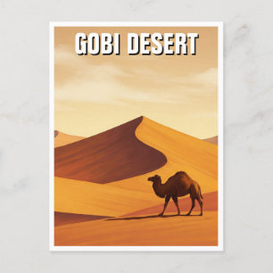 Gobi Desert Camel Travel Postcard