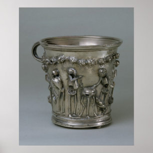 Goblet embossed with skeletons poster