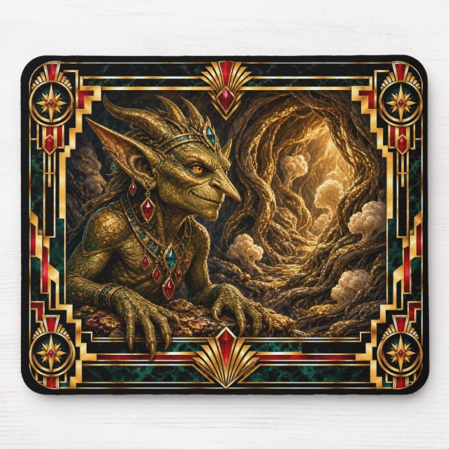 Goblin, Art Deco Mythical Mouse Mat (Front)