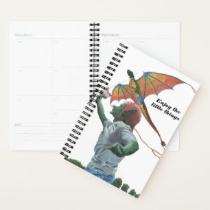 Goblin Child Flying Dragon Kite Fantasy Planner