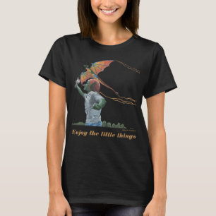 Goblin Child Flying Dragon Kite Fantasy T-Shirts