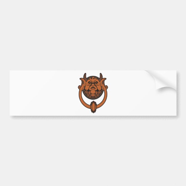 Goblin Door Knocker Bumper Sticker (Front)