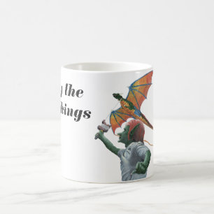 Goblin Flying Dragon Kite Fantasy Coffee Mug