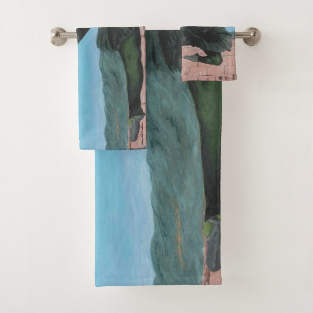 Goblin Girl Ballet Dancer Fantasy Art Bath Towels (Insitu)