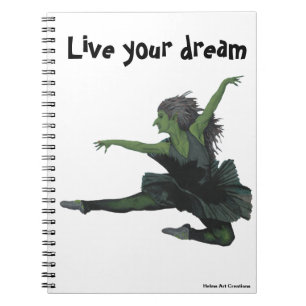 Goblin Girl Ballet Dancing Fantasy Art Notebook