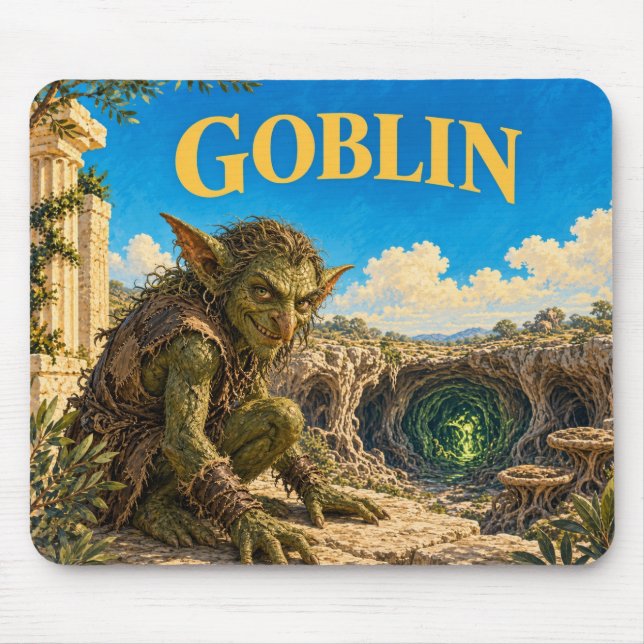 Goblin, Gothic Fantasy Monster Mouse Mat (Front)