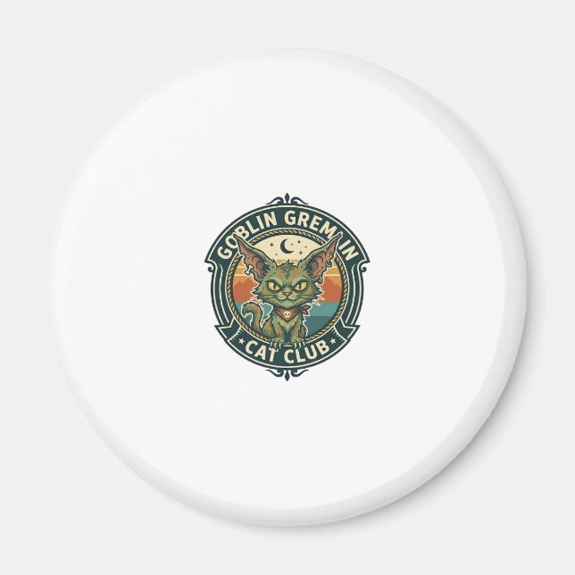 Goblin Gremlin Cat Cute Kitty Design - Goblin Grem Magnet (Front)