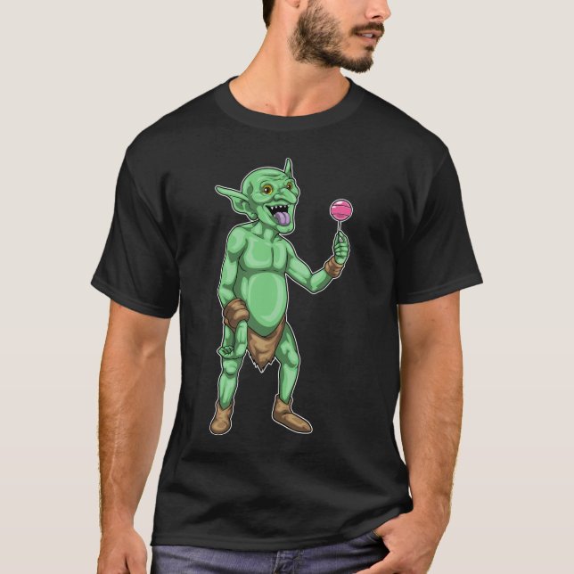 Goblin Halloween Lollipop T-Shirt (Front)