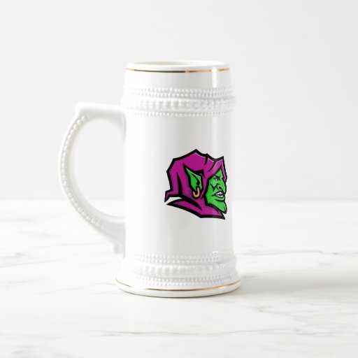 Image of Goblin Head Mascot Beer Stein