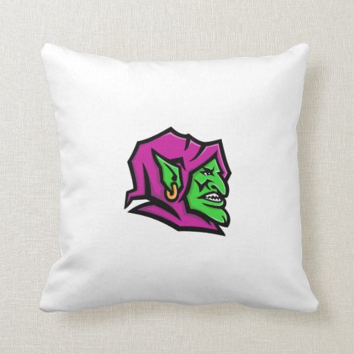 Image of Goblin Head Mascot Cushion