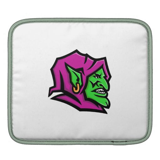 Goblin Head Mascot Ipad Sleeve - 64.00 Goblin Head Mascot Ipad Sleeve