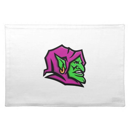 Image of Goblin Head Mascot Placemat