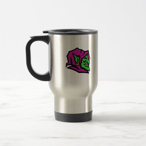 Image of Goblin Head Mascot Travel Mug
