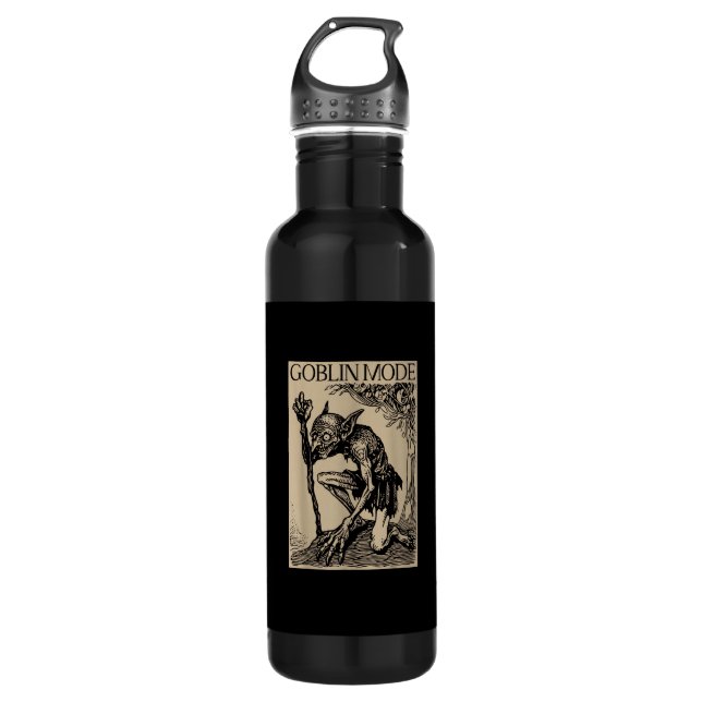 Goblin Mode Goblincore Fairycore Mediaeval Grunge  710 Ml Water Bottle (Front)