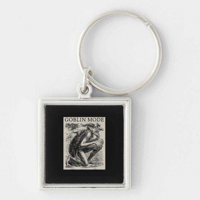 Goblin Mode Goblincore Fairycore Medieval Grunge Key Ring (Front)