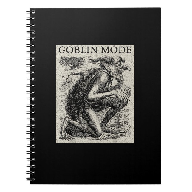 Goblin Mode Goblincore Fairycore Medieval Grunge Notebook (Front)