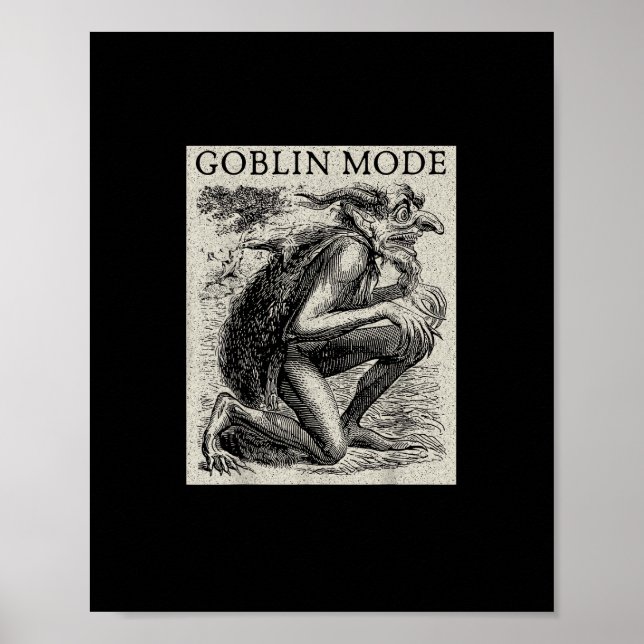 Goblin Mode Goblincore Fairycore Medieval Grunge Poster (Front)
