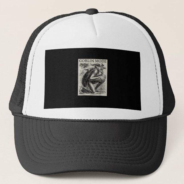 Goblin Mode Goblincore Fairycore Medieval Grunge Trucker Hat (Front)