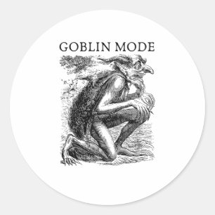Goblin Mode Goblincore Vintage Aesthetic Funny Off Classic Round Sticker