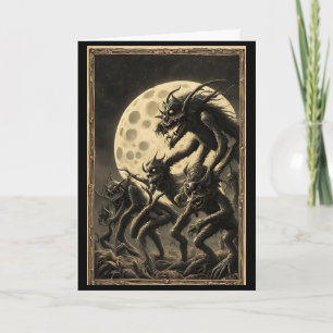 Goblin Moon Halloween Holiday Card