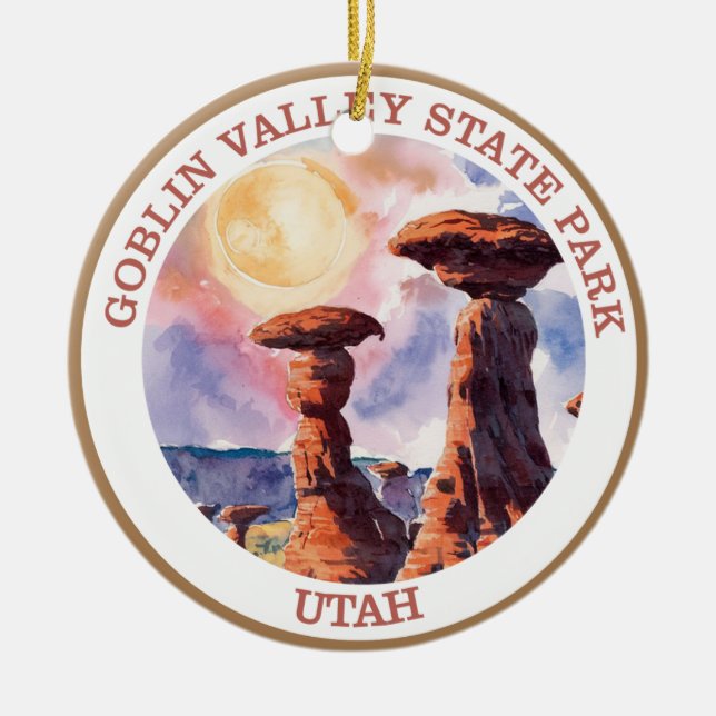Goblin Valley State Park, Utah  Ceramic Tree Decoration (Front)