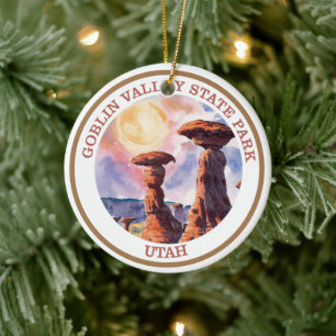 Goblin Valley State Park, Utah  Ceramic Tree Decoration