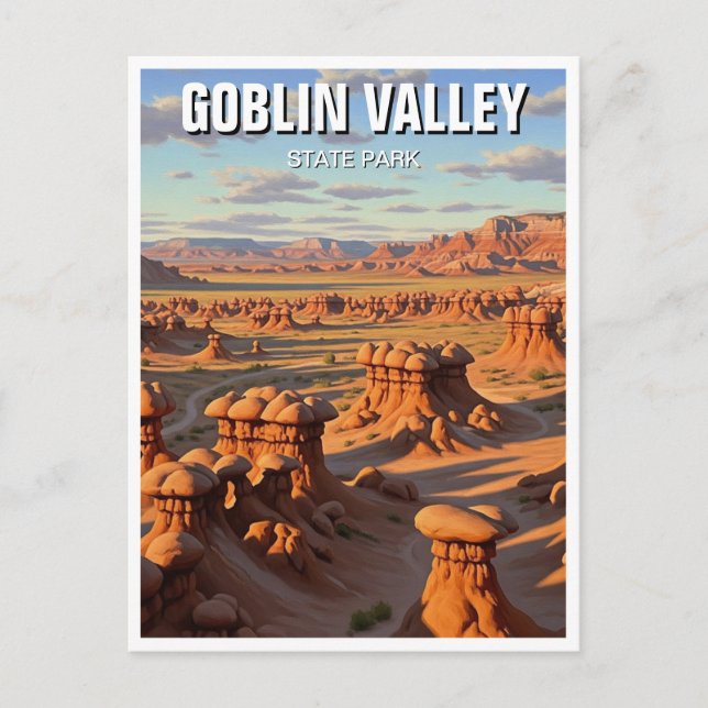 Goblin Valley State Park Utah Sunset Postcard (Front)