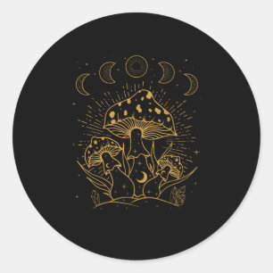 Goblincore Aesthetic Academia Cottagecore Mushroom Classic Round Sticker