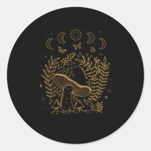 Goblincore Aesthetic Academia Cottagecore Mushroom Classic Round Sticker