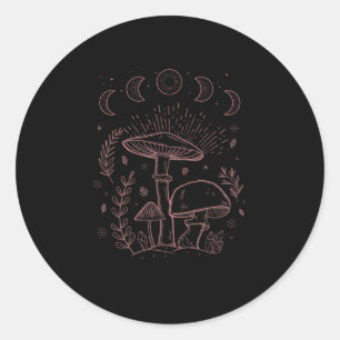 Goblincore Aesthetic Academia Cottagecore Mushroom Classic Round Sticker