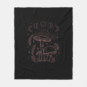 Goblincore Aesthetic Academia Cottagecore Mushroom Fleece Blanket